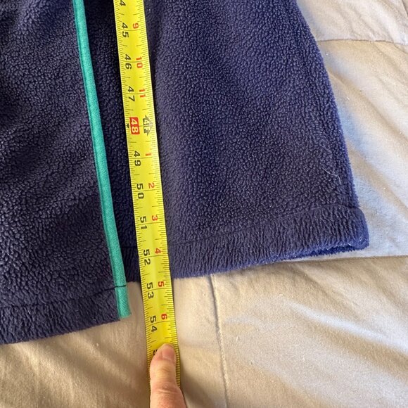 Vtg LL Bean Robe Womens Medium Long Fleece Robe Pockets Belt Wrap 90's - Picture 3 of 5